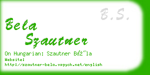 bela szautner business card